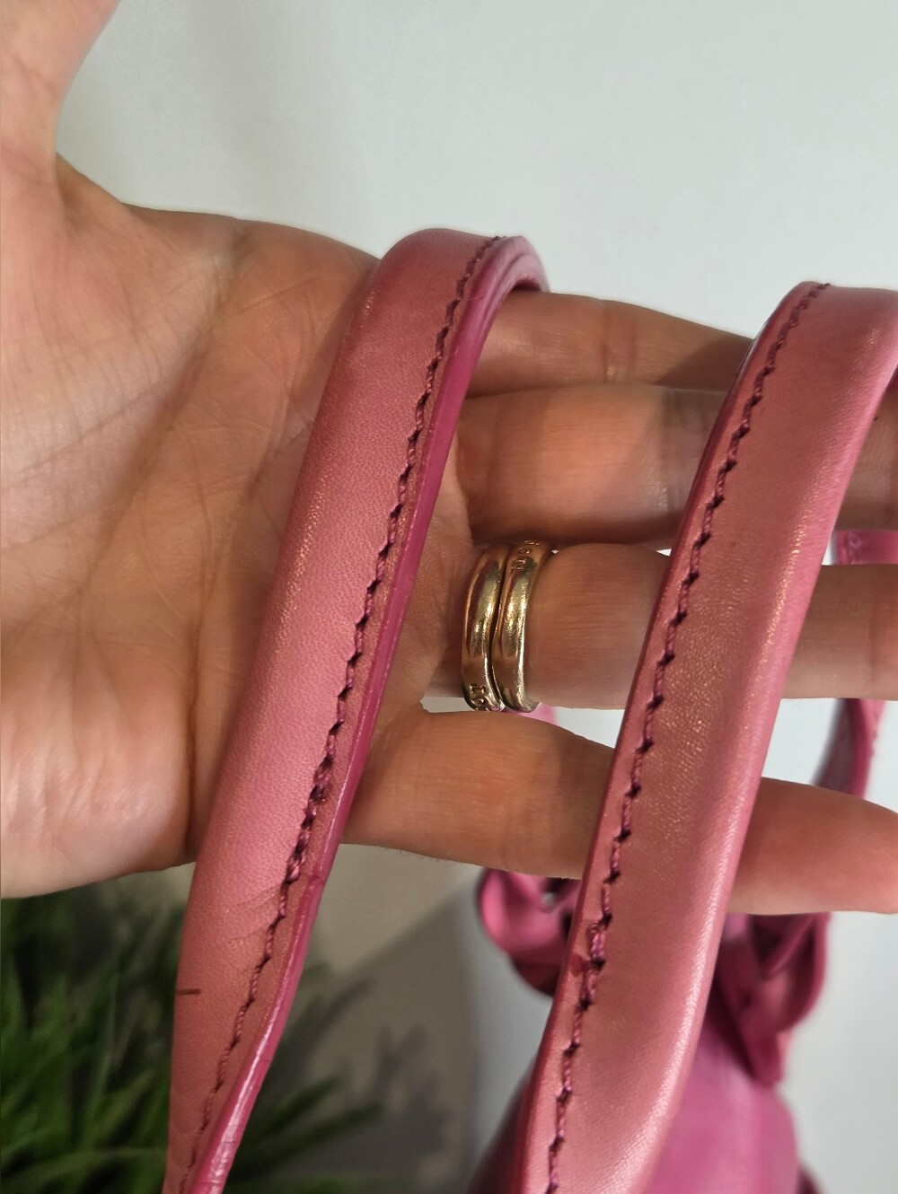 Radley London Pink Leather Whipstitch Tote Shoulder Bag - EUC - Picture 9 of 16